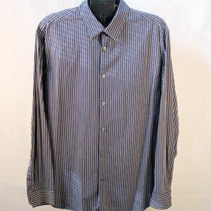 Banana Republic, Men's XL 17-171/2 Slim Fit 100% Cotton, Dress Shirt.  Navy with